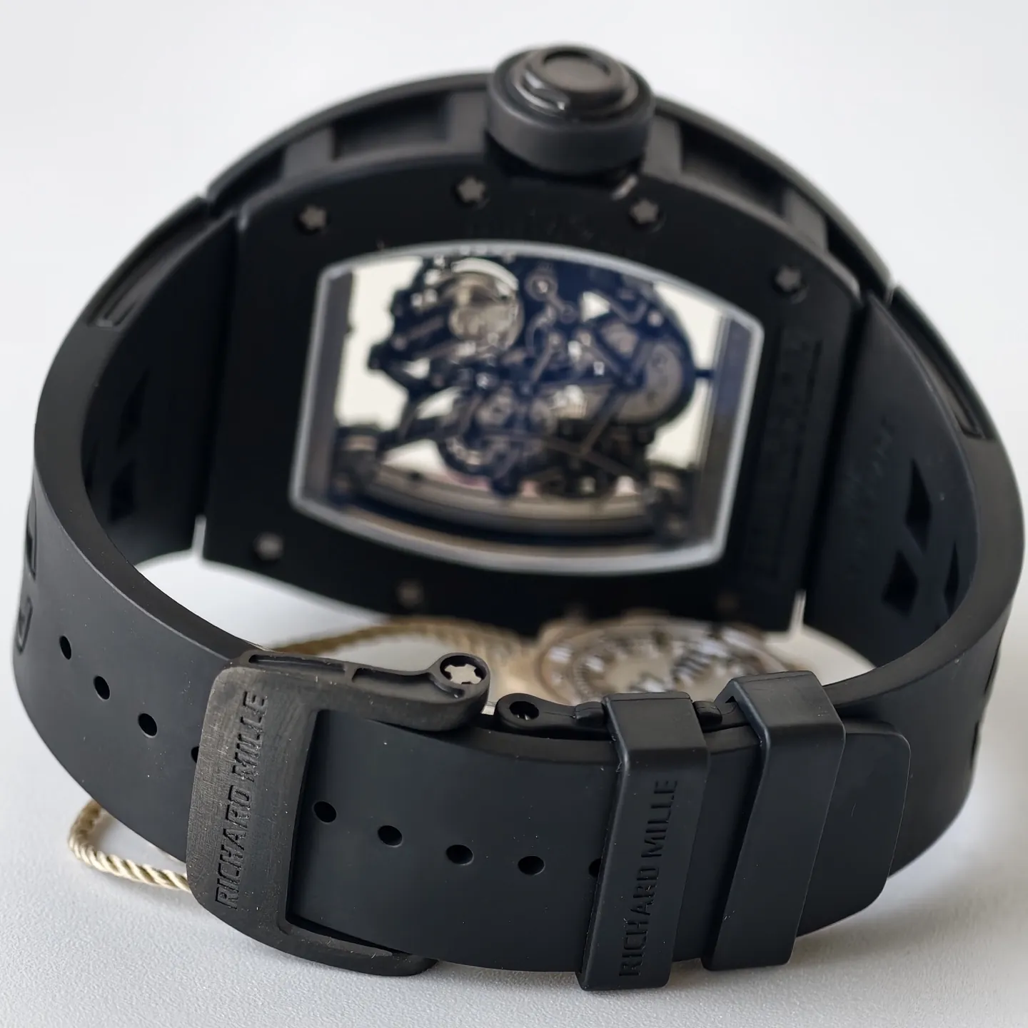 UMI Richard Mille RM 055 Bubba Watson Best Replica with Black Ceramic Case Red Flange RMUL2 Movement - Strap