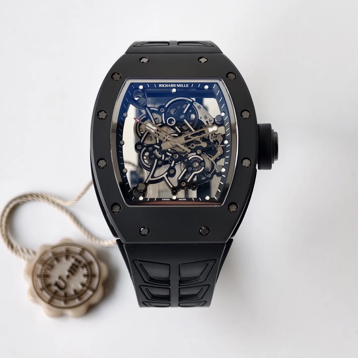 UMI Richard Mille RM 055 Bubba Watson Black Ceramic Skeleton RMUL2 Super Clone Watch - Front view