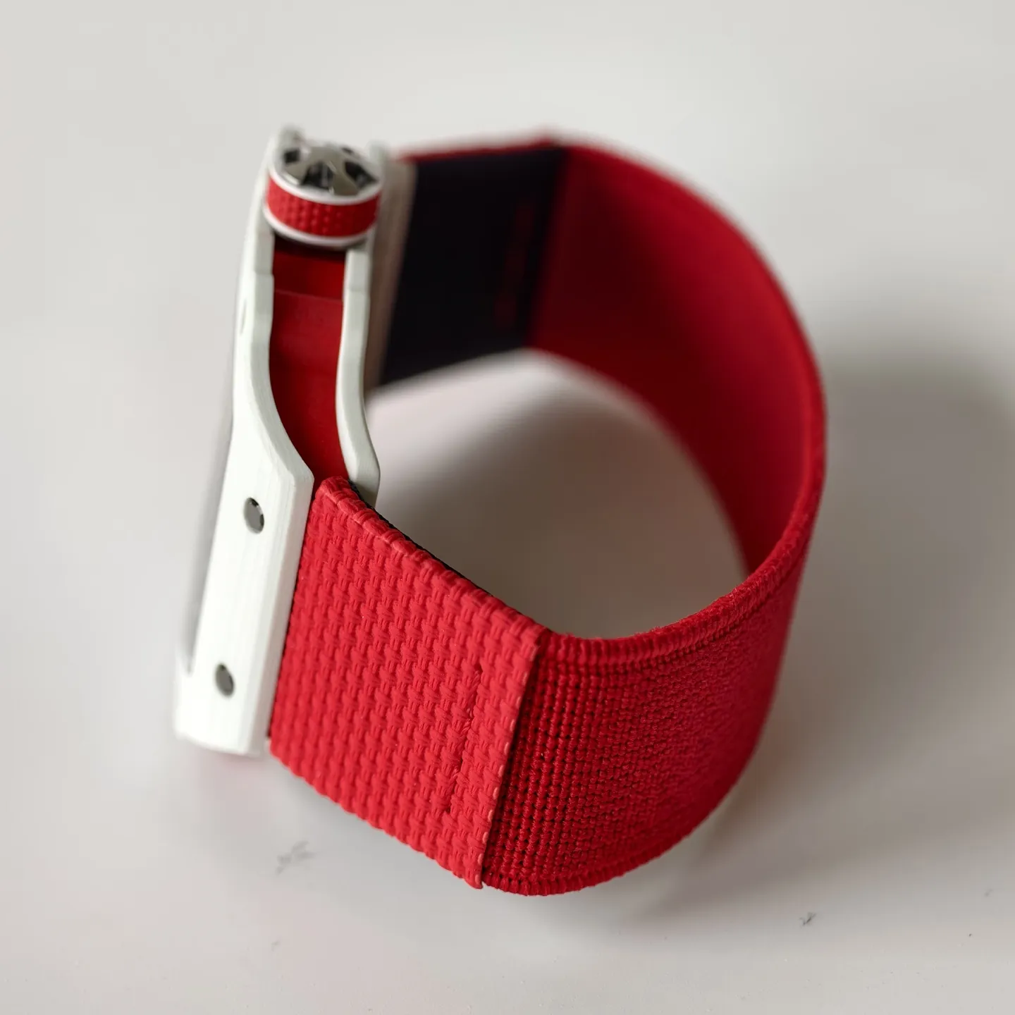 UMI RM 67-02 Charles Leclerc Skeleton Dial White Carbon Red Fabric Strap Replica Watch Strap