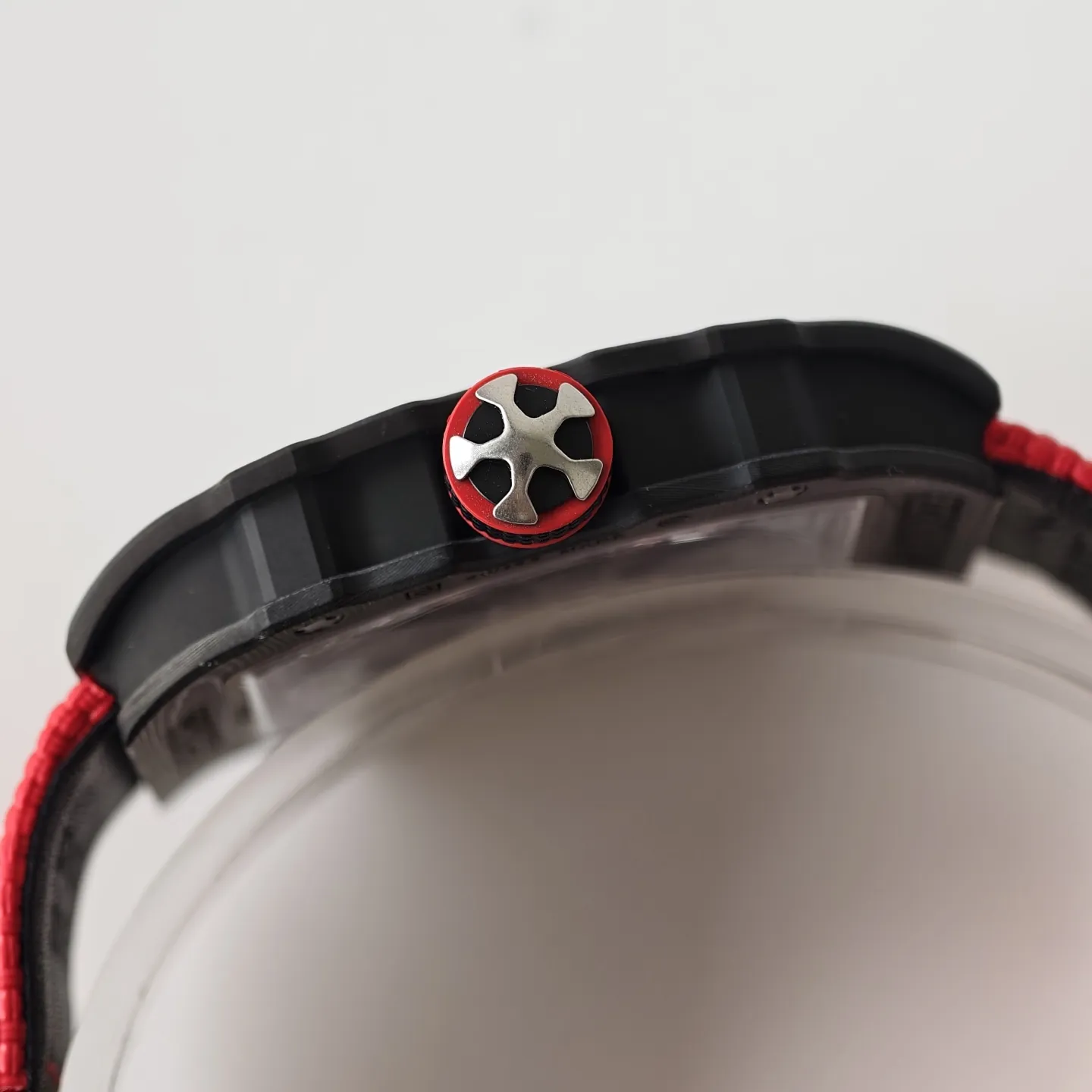 UMI Richard Mille RM 67-02 Extra Flat Italy Carbon TPT Skeleton Red Fabric Strap Replica Watch Right View