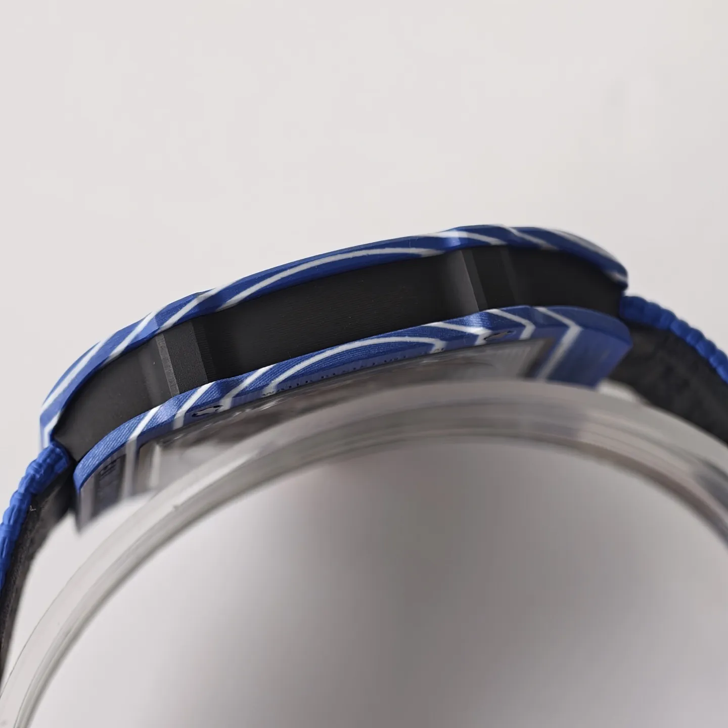 UMI RM 67-02 Fernando Alonso Blue Carbon Case Yellow Bezel Blue Fabric Strap Replica Watch Left View