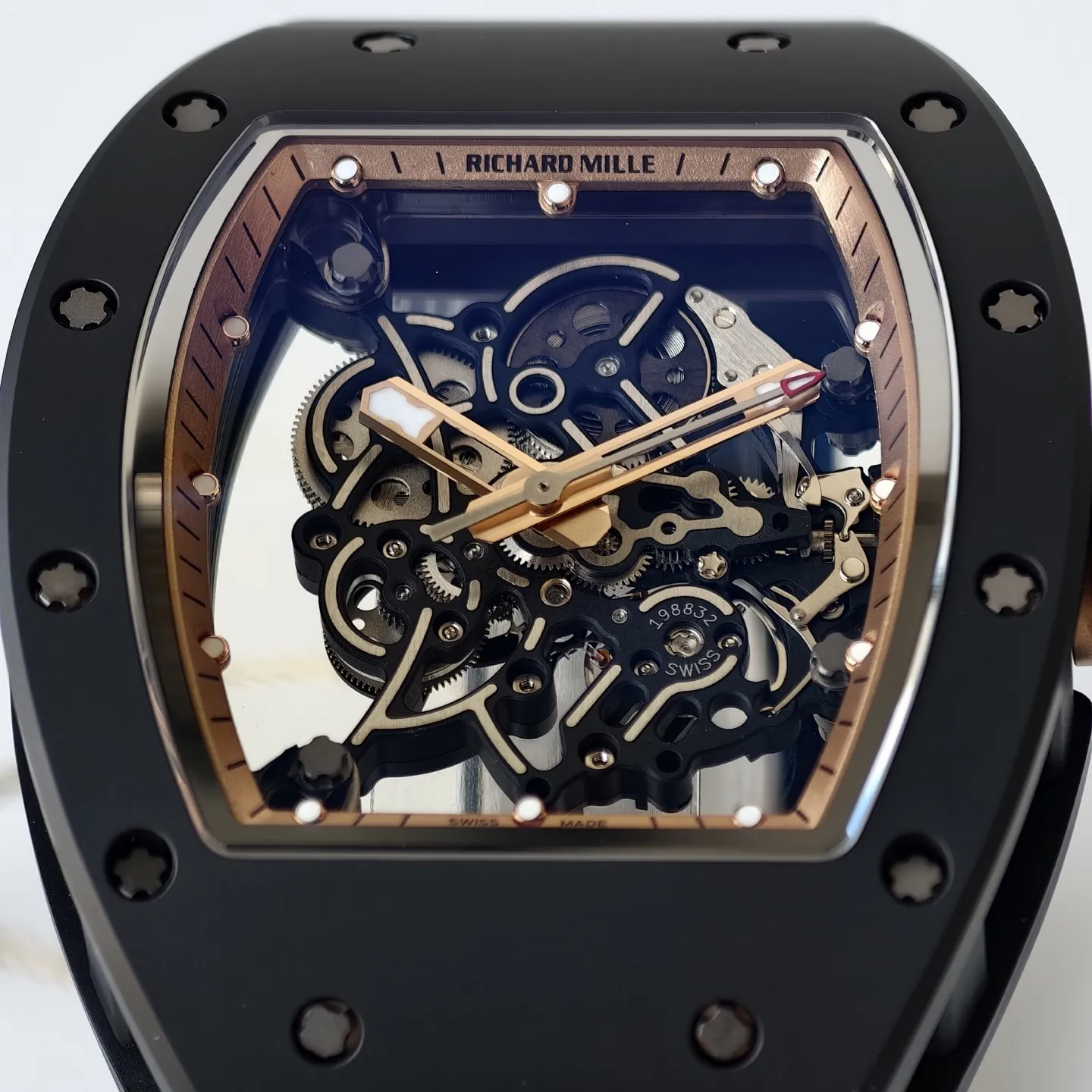 UMI Richard Mille RM 055 Bubba Watson Ceramics 1:1 Skeleton Dial RMUL2 Movement Replica Watch - Dial detail 2