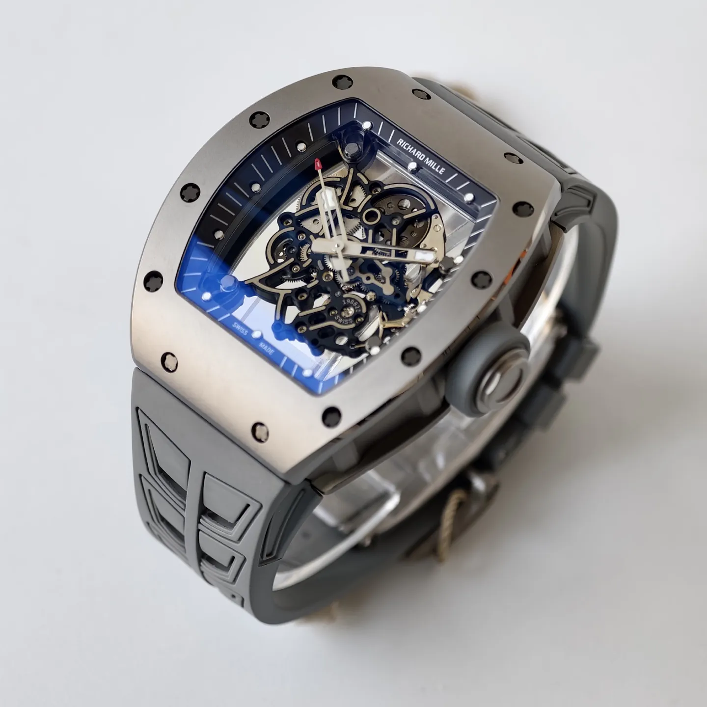 UMI Richard Mille RM 055 Bubba Watson All Grey Super Clone Skeleton Dial Ceramic Case RMUL2 Movement - Side detail 2