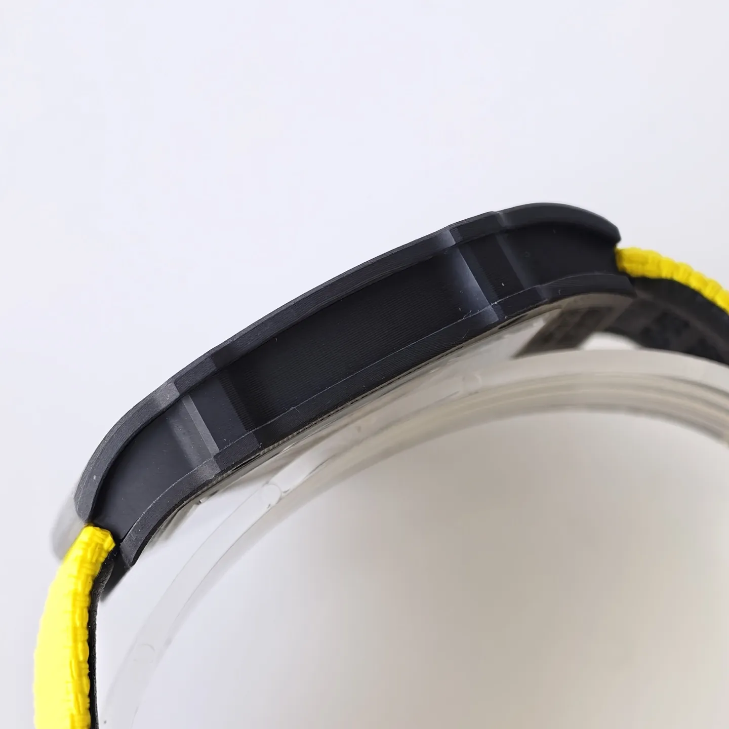 UMI Richard Mille RM 67-02 UAE Edition Black Carbon TPT Yellow Strap Skeleton Replica Watch Left View