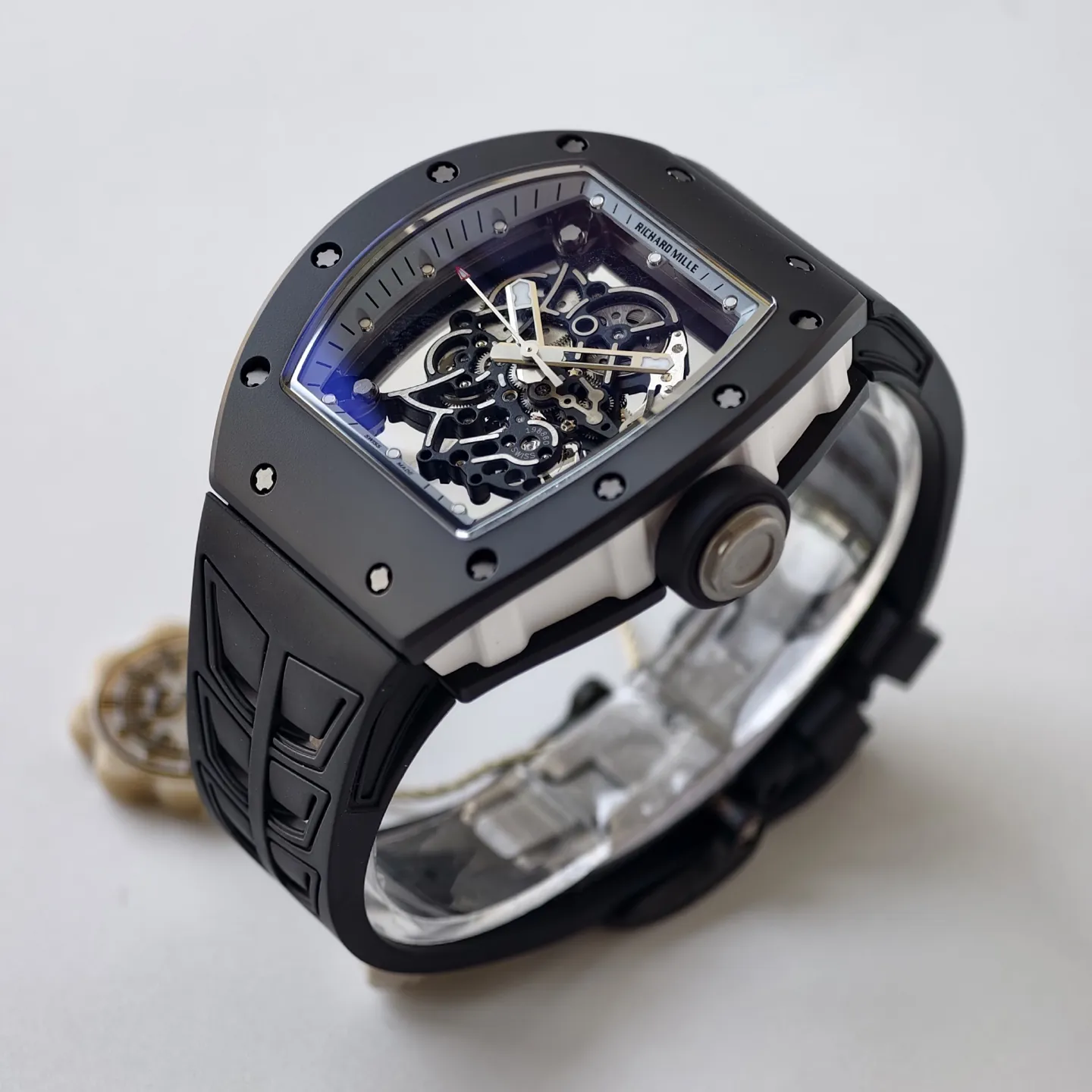 UMI Richard Mille RM055 Bubba Watson Replica RMUL2 Skeleton Dial Black Ceramic Titanium Luxury Watch - Side view