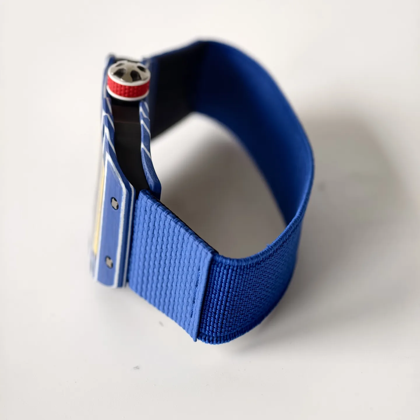 UMI RM 67-02 Fernando Alonso Blue Carbon Case Yellow Bezel Blue Fabric Strap Replica Watch Strap