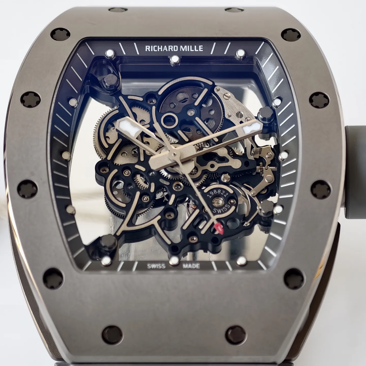 UMI Richard Mille RM 055 Bubba Watson All Grey Super Clone Skeleton Dial Ceramic Case RMUL2 Movement - Dial detail 2