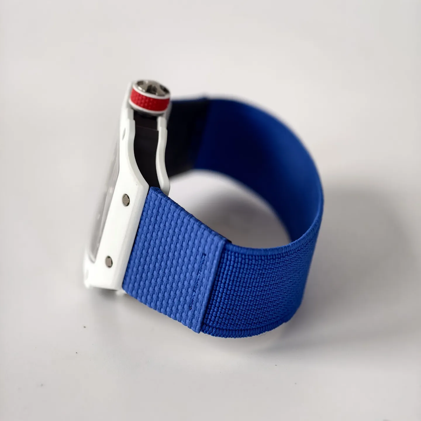 UMI Richard Mille RM 67-02 Alexis Pinturault White Quartz TPT Carbon Blue Strap Automatic Watch Strap