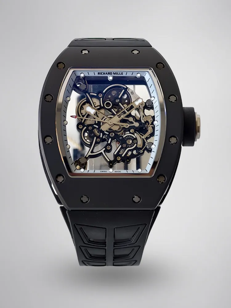 UMI Richard Mille RM055 Bubba Watson Replica RMUL2 Skeleton Dial Black Ceramic Titanium Luxury Watch - Main image