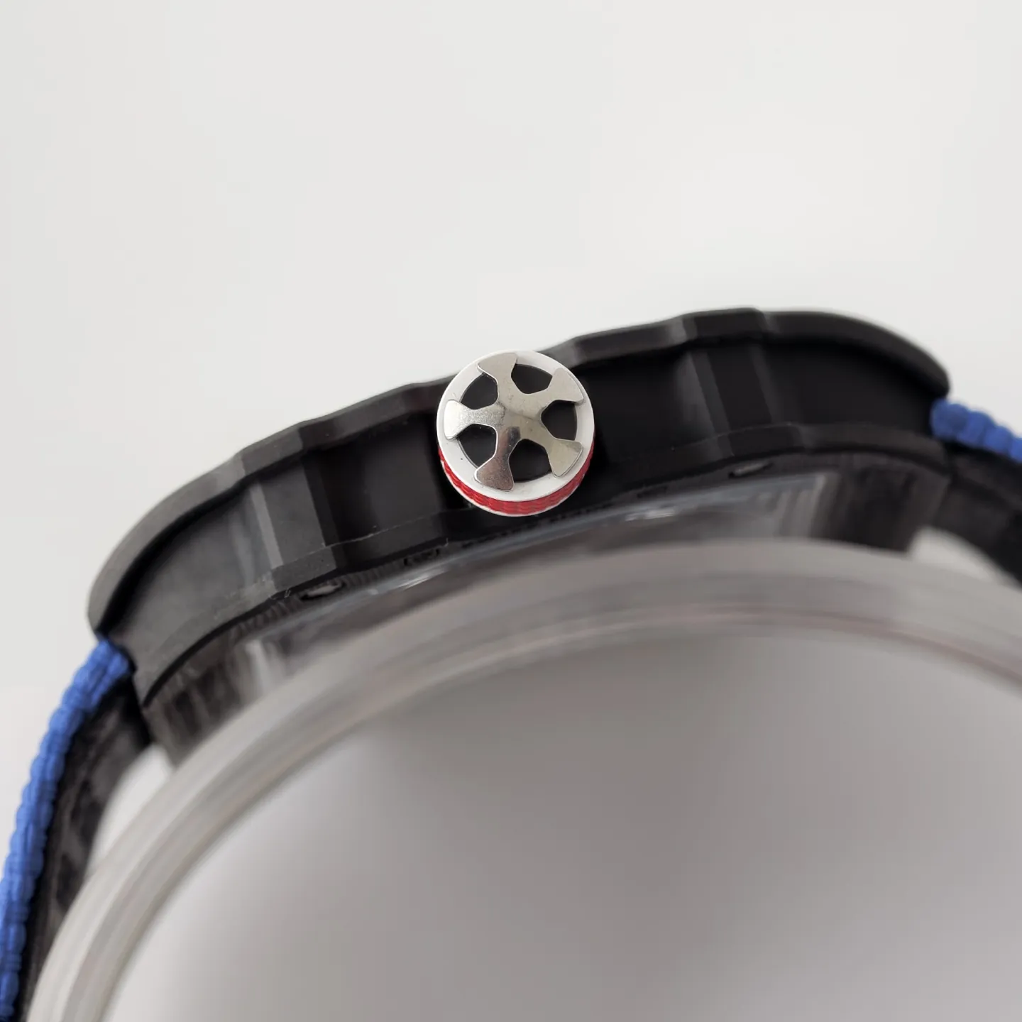 UMI Richard Mille RM 67-02 Automatic Carbon TPT Case Blue Elastic Fabric Strap Replica Watch Right View