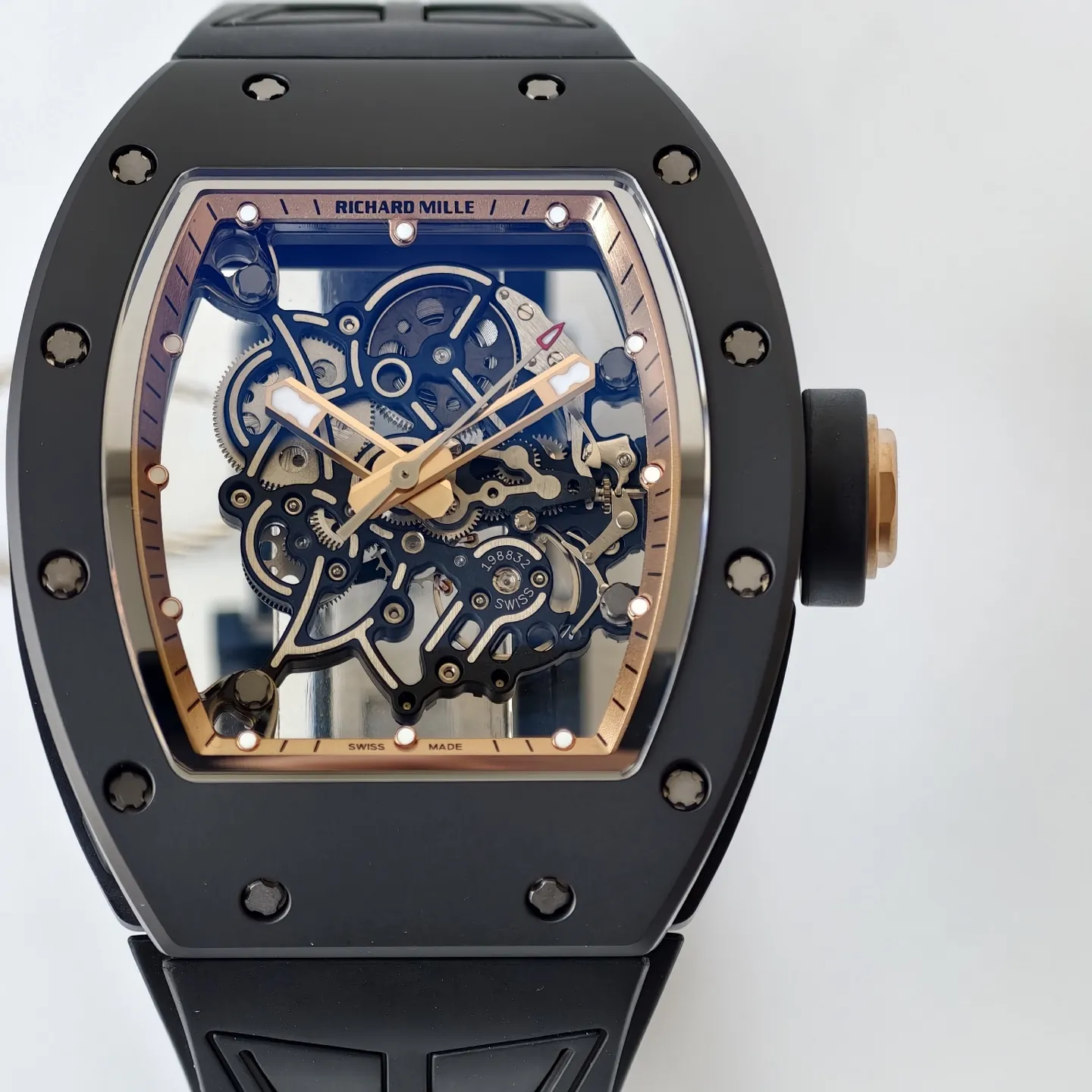 UMI Richard Mille RM 055 Bubba Watson Ceramics 1:1 Skeleton Dial RMUL2 Movement Replica Watch - Dial detail 1