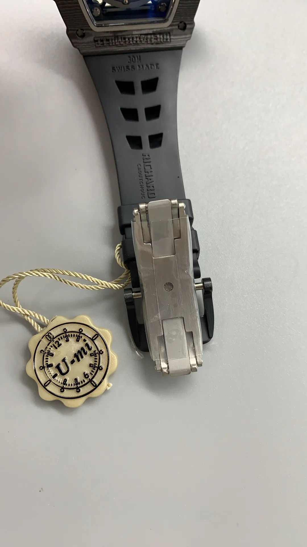 UMI Richard Mille Replica RM 35-02 Rafael Nadal Carbon TPT Black Strap RMAL1 Automatic Movement - Clasp Detail 1