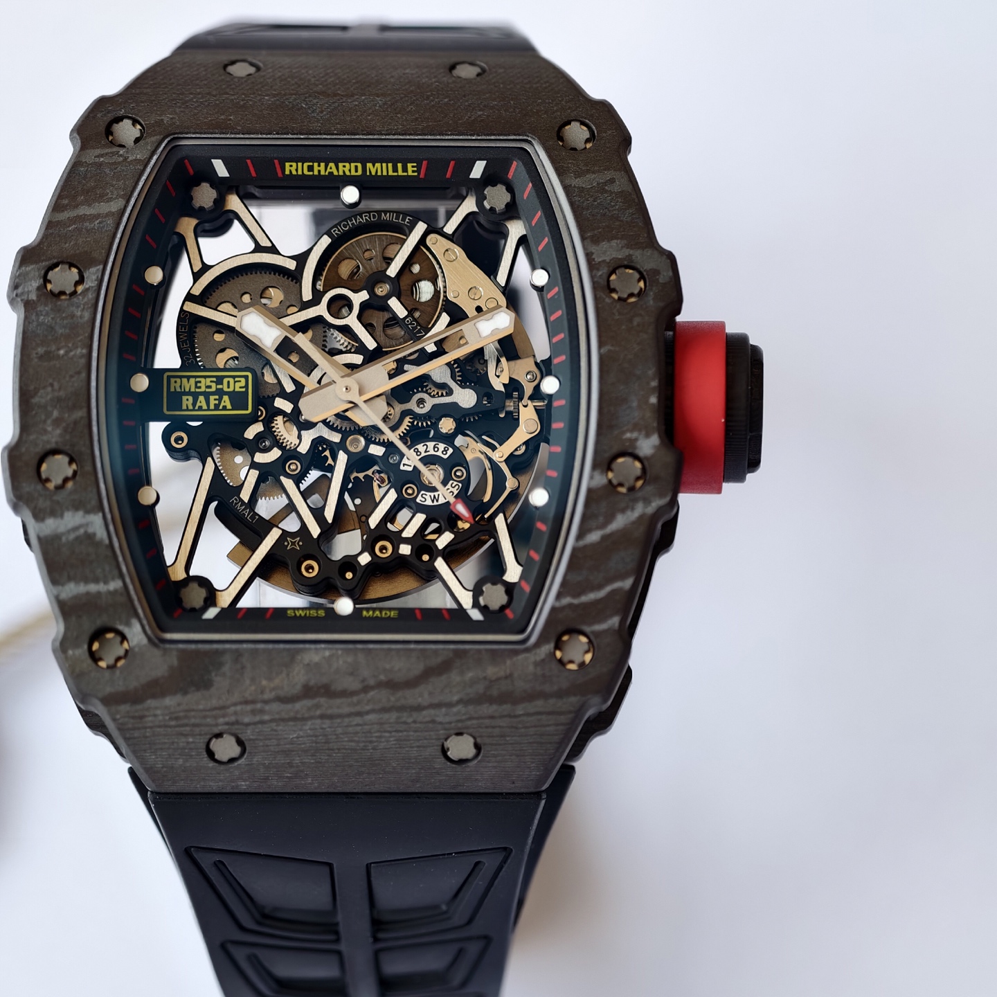 UMI Richard Mille RM 35-02 Rafael Nadal Carbon TPT Best Super Clone - Dial Detail 2