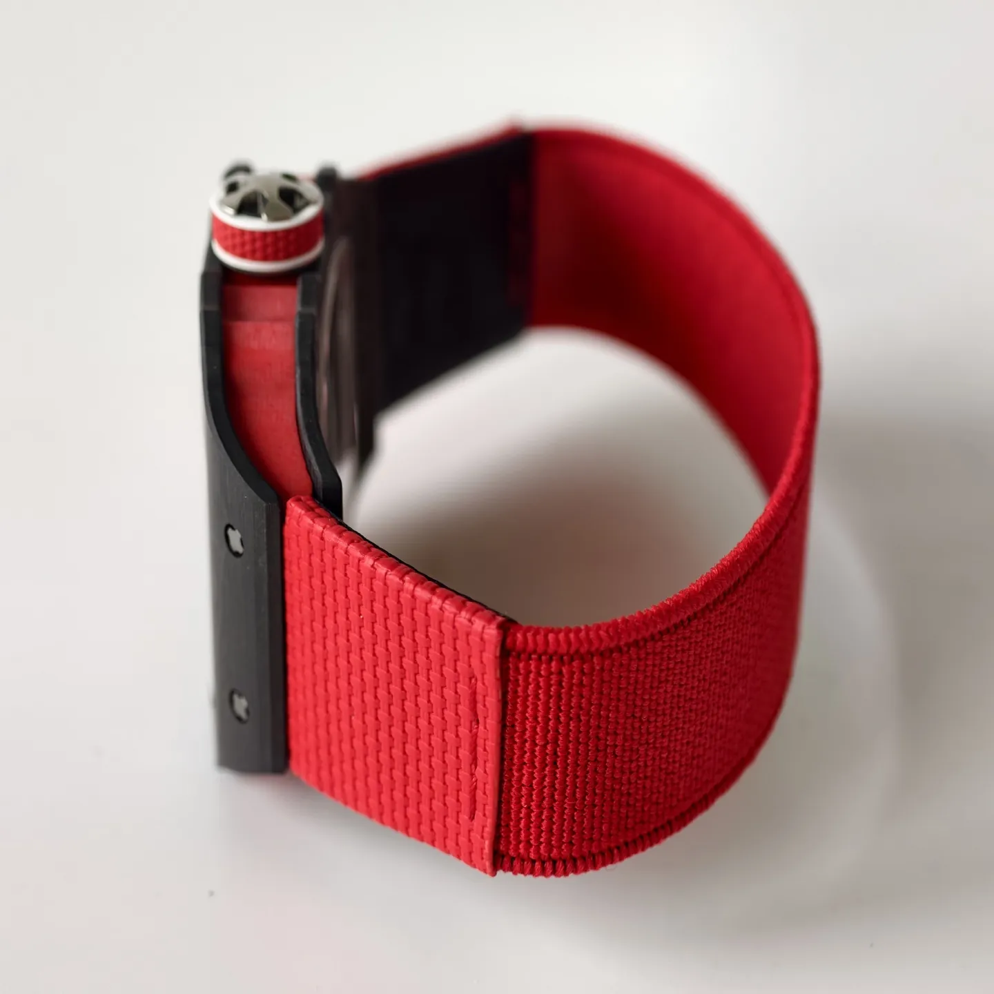 UMI RM 67-02 Sebastien Ogier Black Forged Carbon Red Fabric Strap Replica Watch Strap