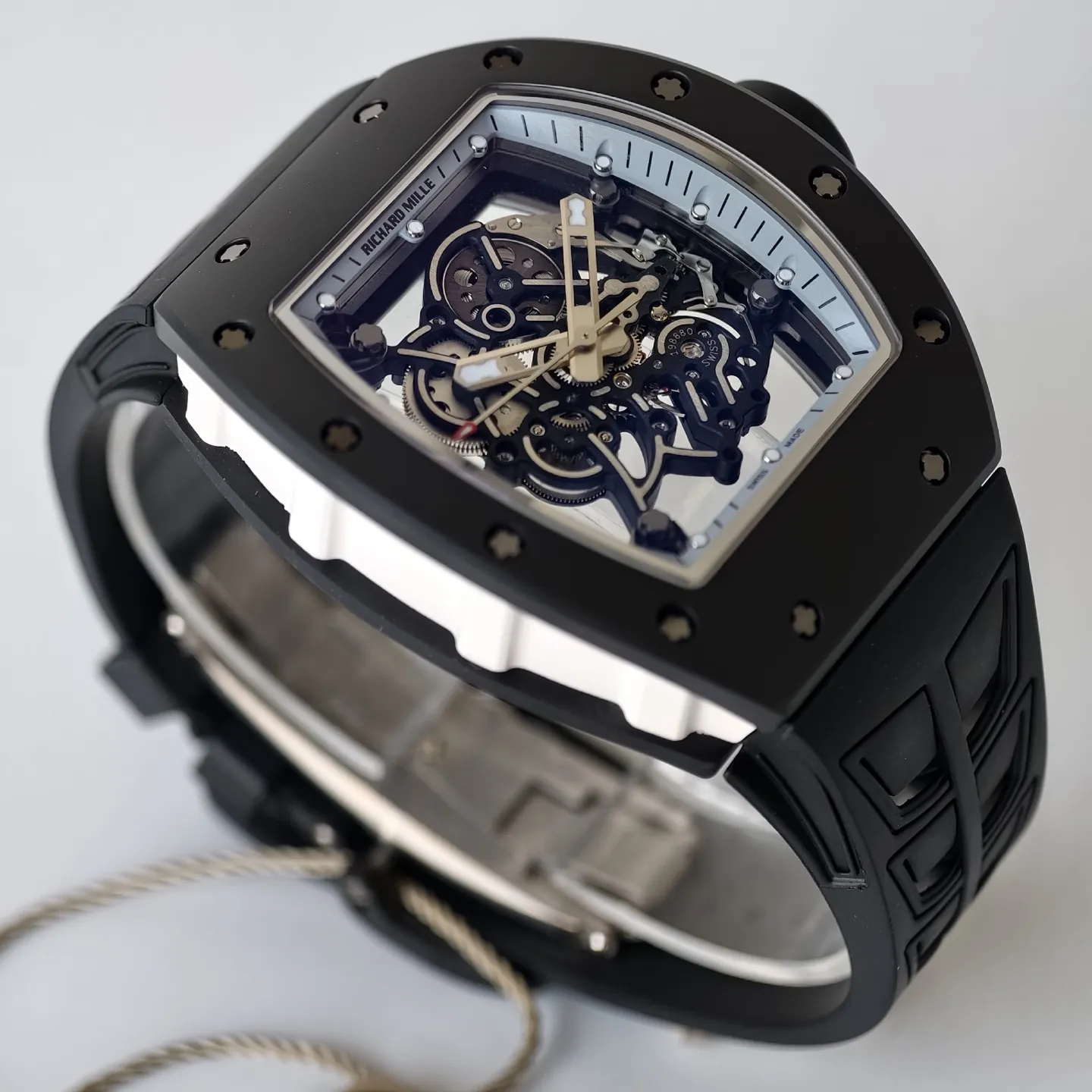 UMI Richard Mille RM055 Bubba Watson Replica RMUL2 Skeleton Dial Black Ceramic Titanium Luxury Watch - Side view
