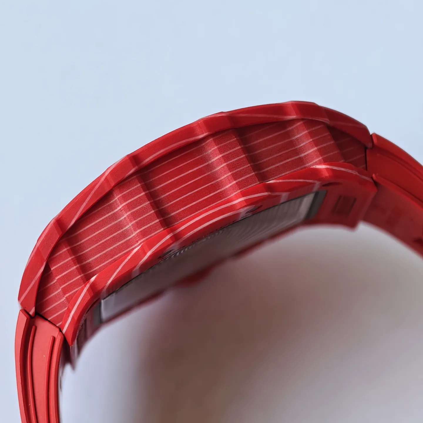 UMI RM 35-02 Rafael Nadal Red Quartz TPT Case Red Rubber Strap Replica Watch Left View