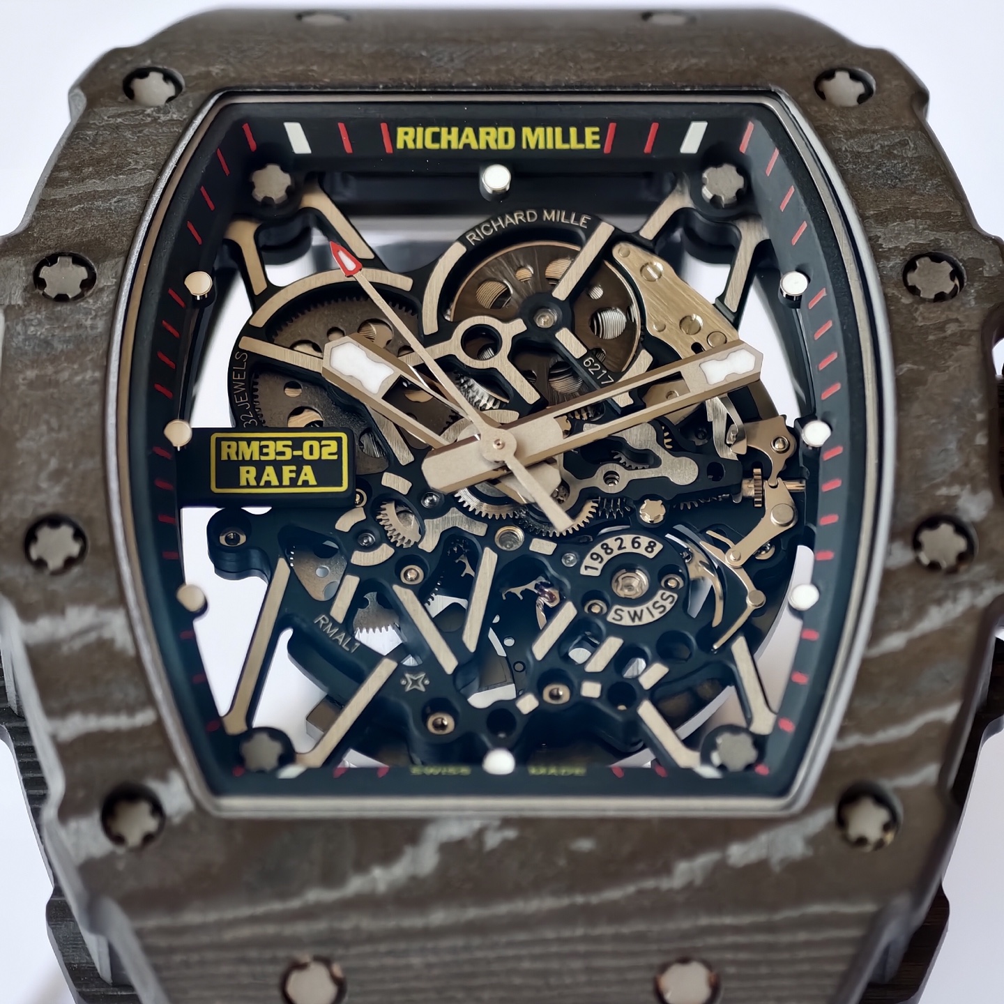 UMI Richard Mille RM 35-02 Rafael Nadal Carbon TPT Best Super Clone - Dial Detail 3