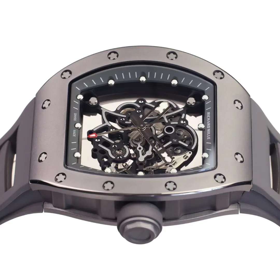Replica Richard Mille RM 055 Bubba Watson Super Clone Watch – Titanium Full Grey Edition - Dial Detail 2