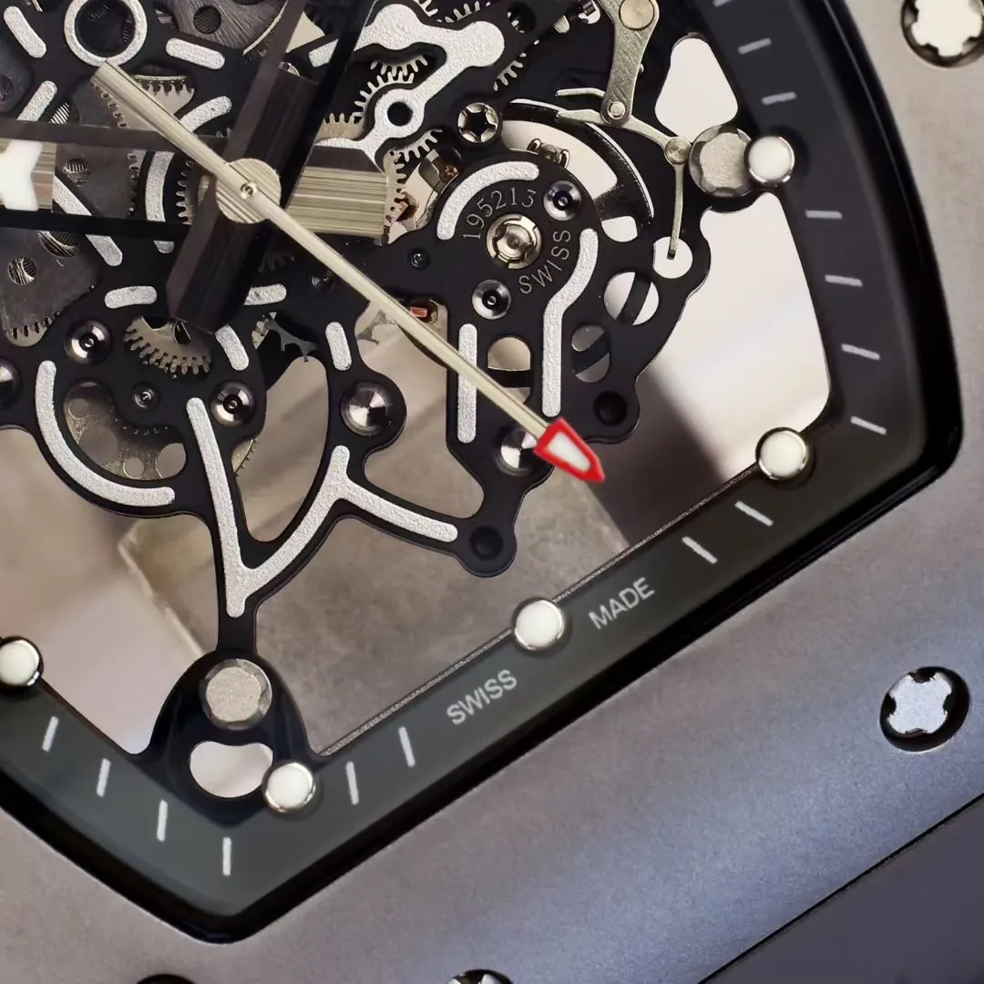 Replica Richard Mille RM 055 Bubba Watson Super Clone Watch – Titanium Full Grey Edition - Dial Detail 3