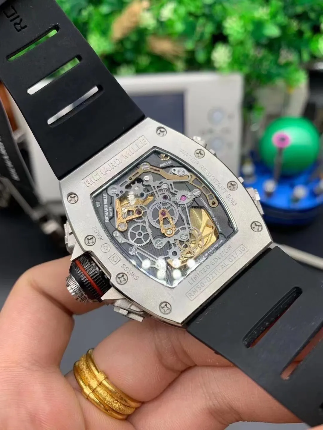 Richard Mille RM 50-02 ACJ Tourbillon Split-Seconds Chronograph Replica Watch - Back view