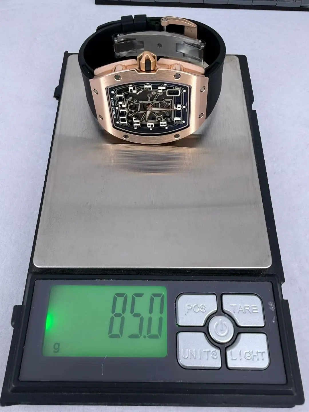 Best Super Clone Richard Mille RM 67-01 Ultra Thin Automatic 7.75mm Titanium Skeleton Watch - Rose Gold Titanium - Weight