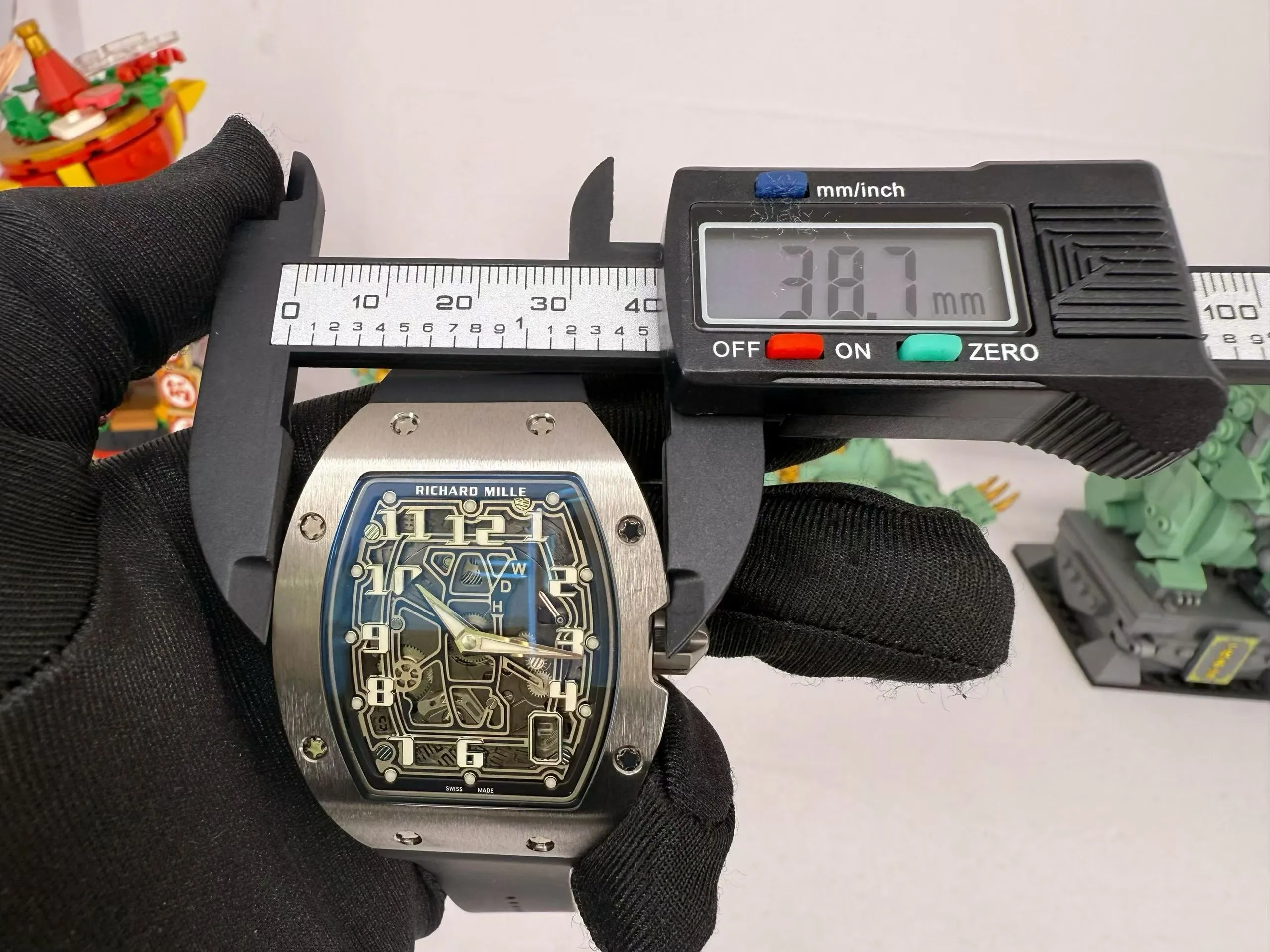 Best Super Clone Richard Mille RM 67-01 Ultra Thin Automatic 7.75mm Titanium Skeleton Watch - Titanium - Width