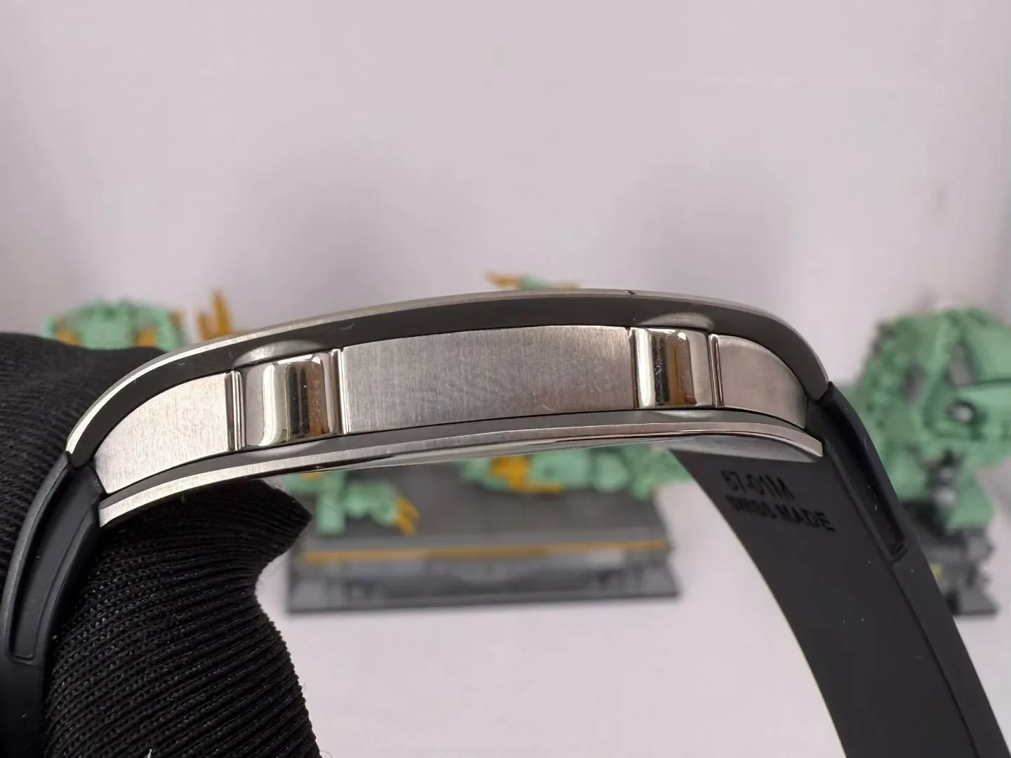 Best Super Clone Richard Mille RM 67-01 Ultra Thin Automatic 7.75mm Titanium Skeleton Watch - Titanium - Left Side