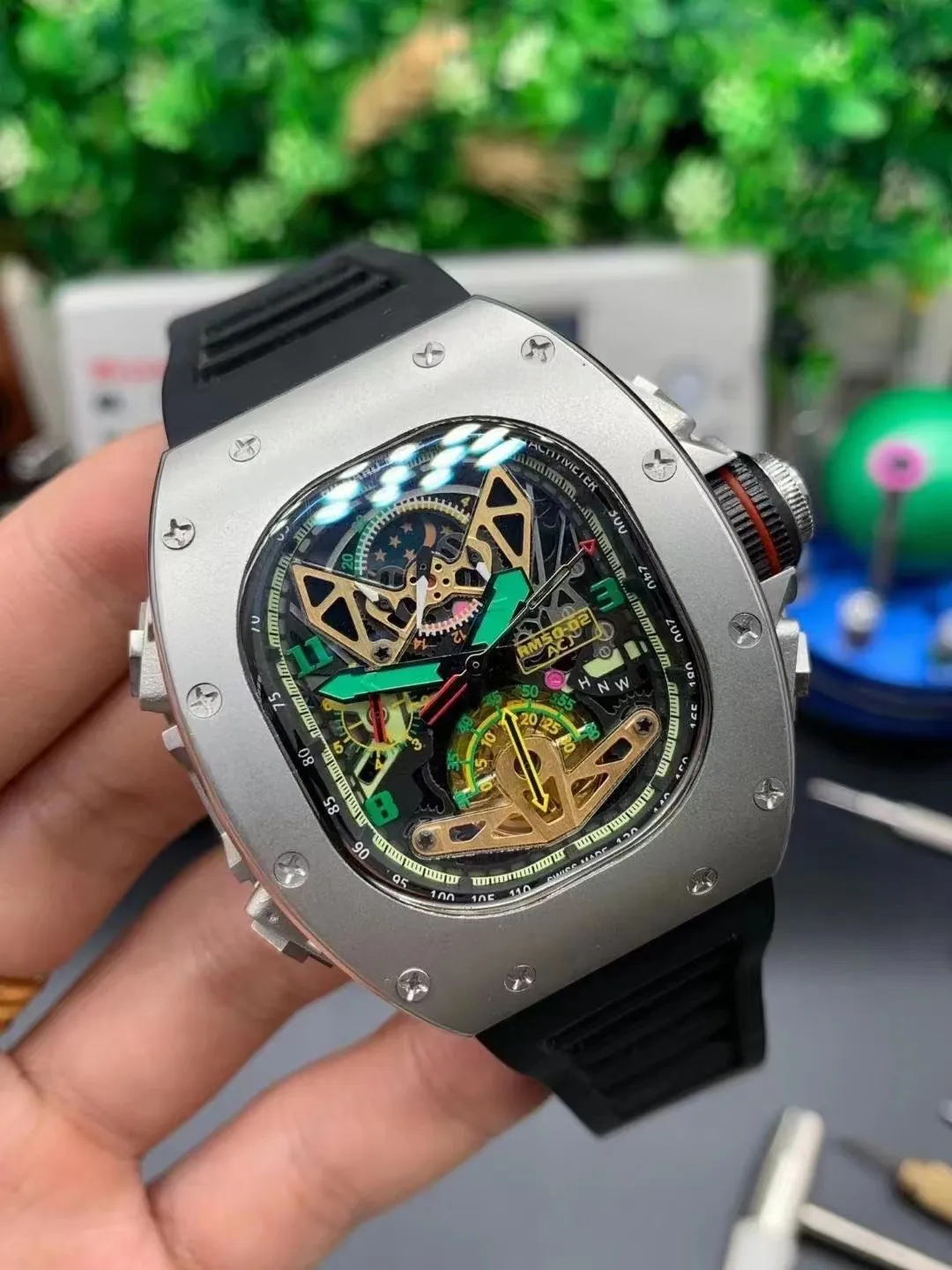 Richard Mille RM 50-02 ACJ Tourbillon Split-Seconds Chronograph Replica Watch - Dial detail 2
