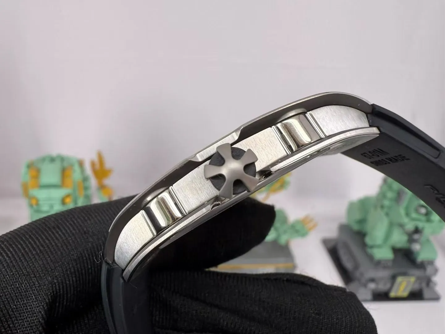 Best Super Clone Richard Mille RM 67-01 Ultra Thin Automatic 7.75mm Titanium Skeleton Watch - Titanium - Right Side