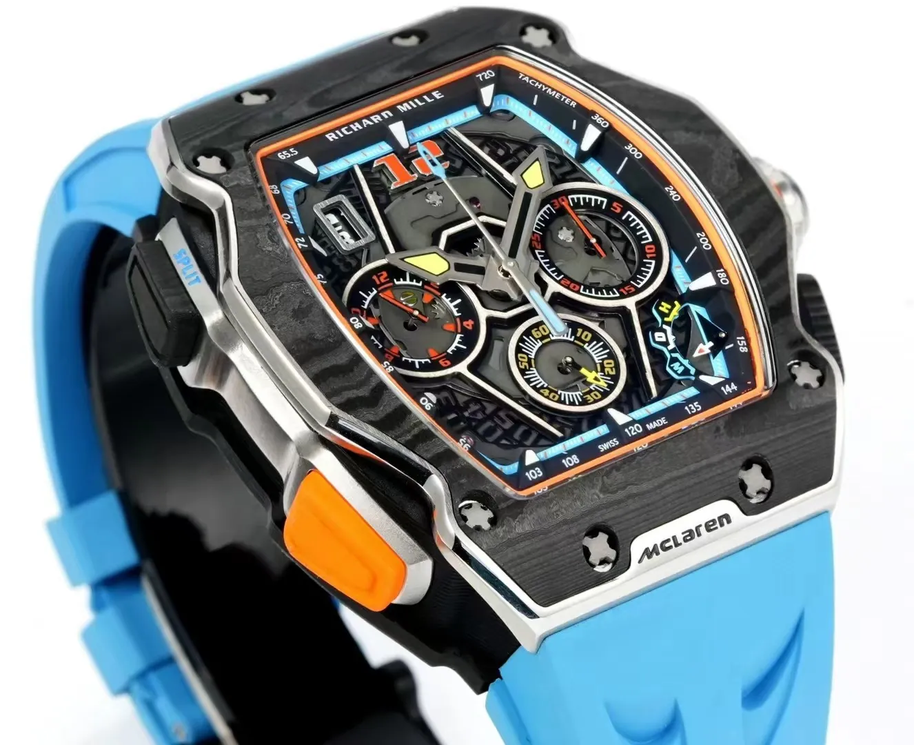 Replica Richard Mille RM 65-01 McLaren W1 Automatic Chronograph Super Clone Watch - Side detail 1