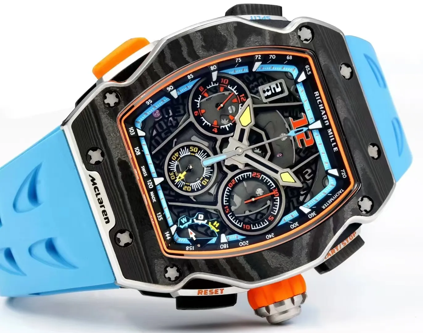 Replica Richard Mille RM 65-01 McLaren W1 Automatic Chronograph Super Clone Watch - Side detail 2