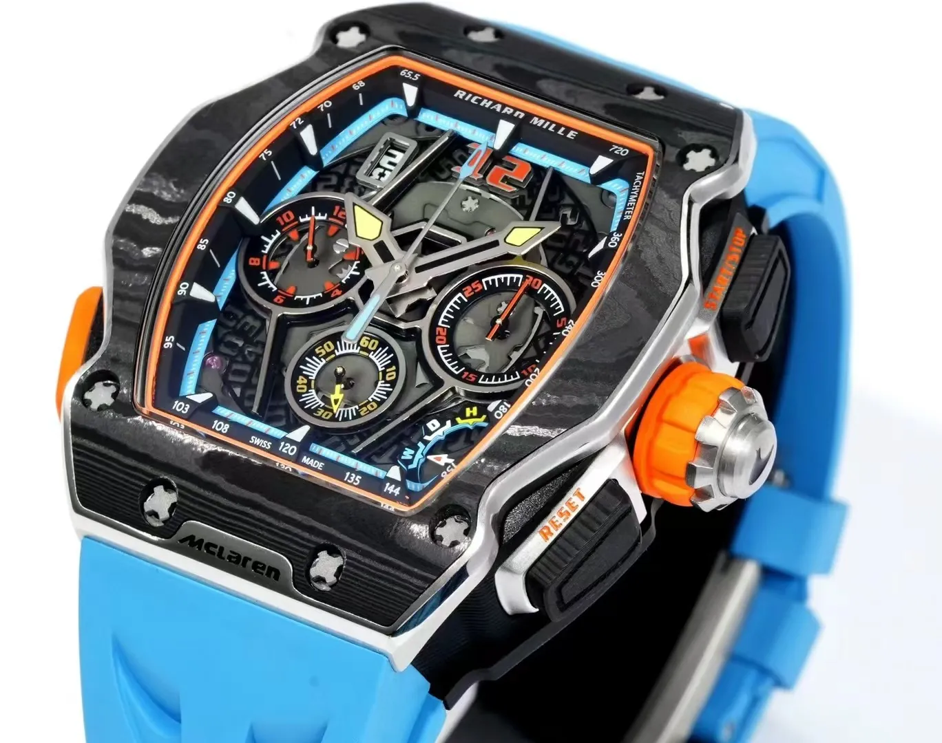 Replica Richard Mille RM 65-01 McLaren W1 Automatic Chronograph Super Clone Watch - Side detail 3