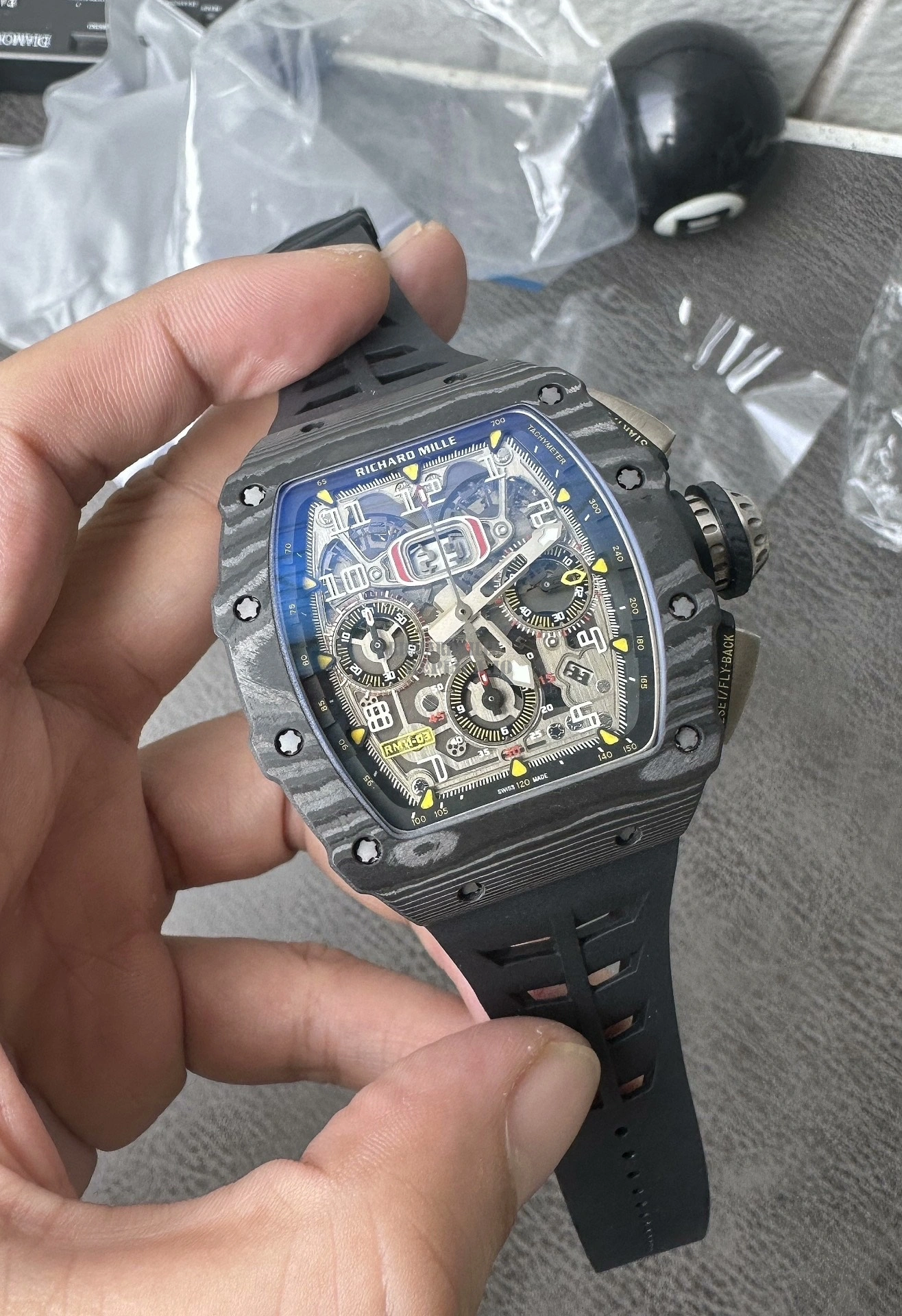 Super Clone RM11-03 Black Magic Richard Mille NTPT Carbon Fiber