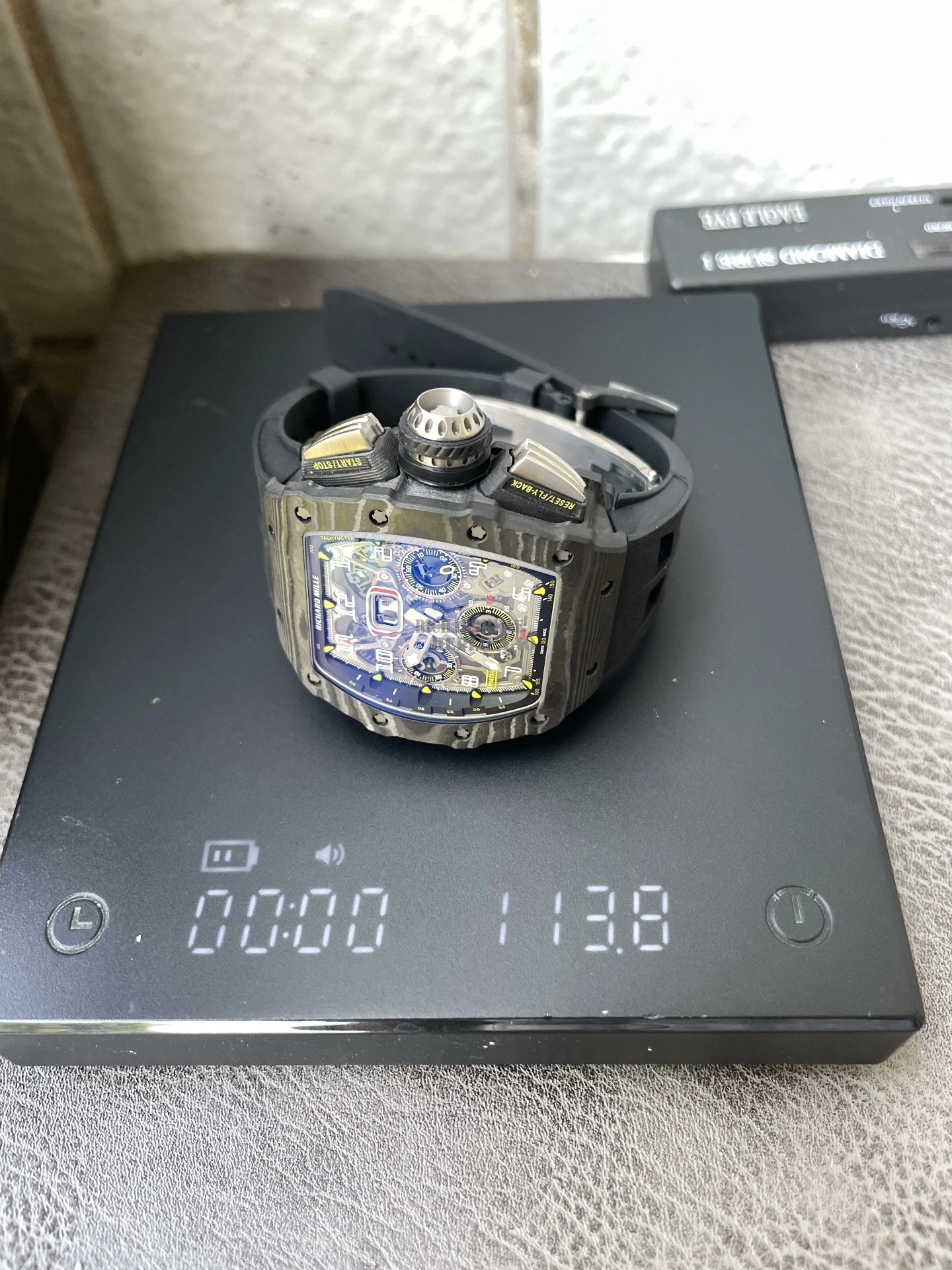 Super Clone RM11-03 Black Magic Richard Mille NTPT Carbon Fiber Full Skeleton RMAC3 - Weight