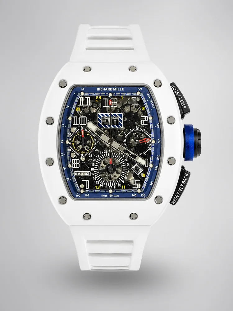 Replica Richard Mille RM 11-02 White Ceramic 7750 Movement Chronograph Super Clone - Main Image