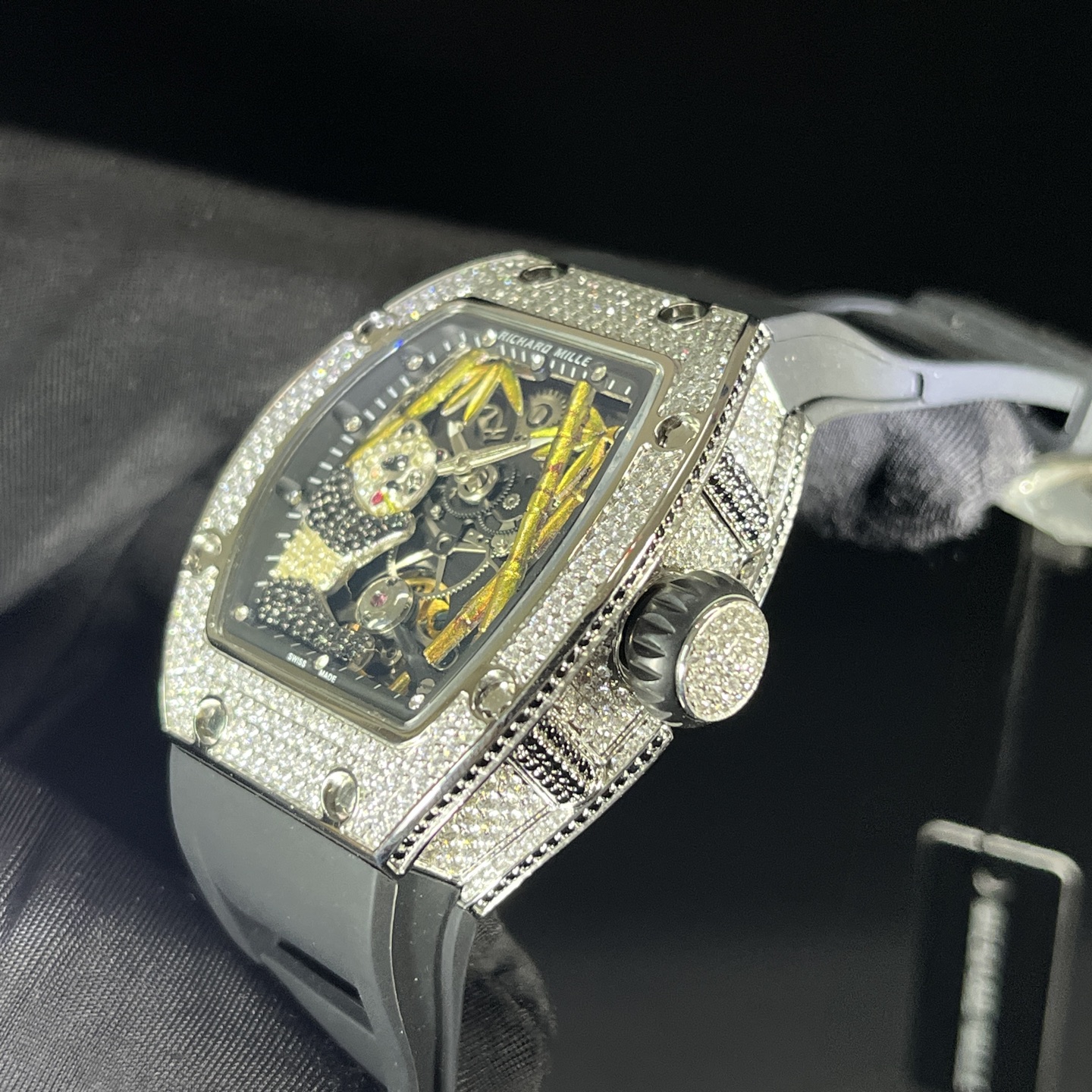 Richard Mille RM 26-01 Panda Diamond "Diamond Crusher" Replica Watch Women - Right Side