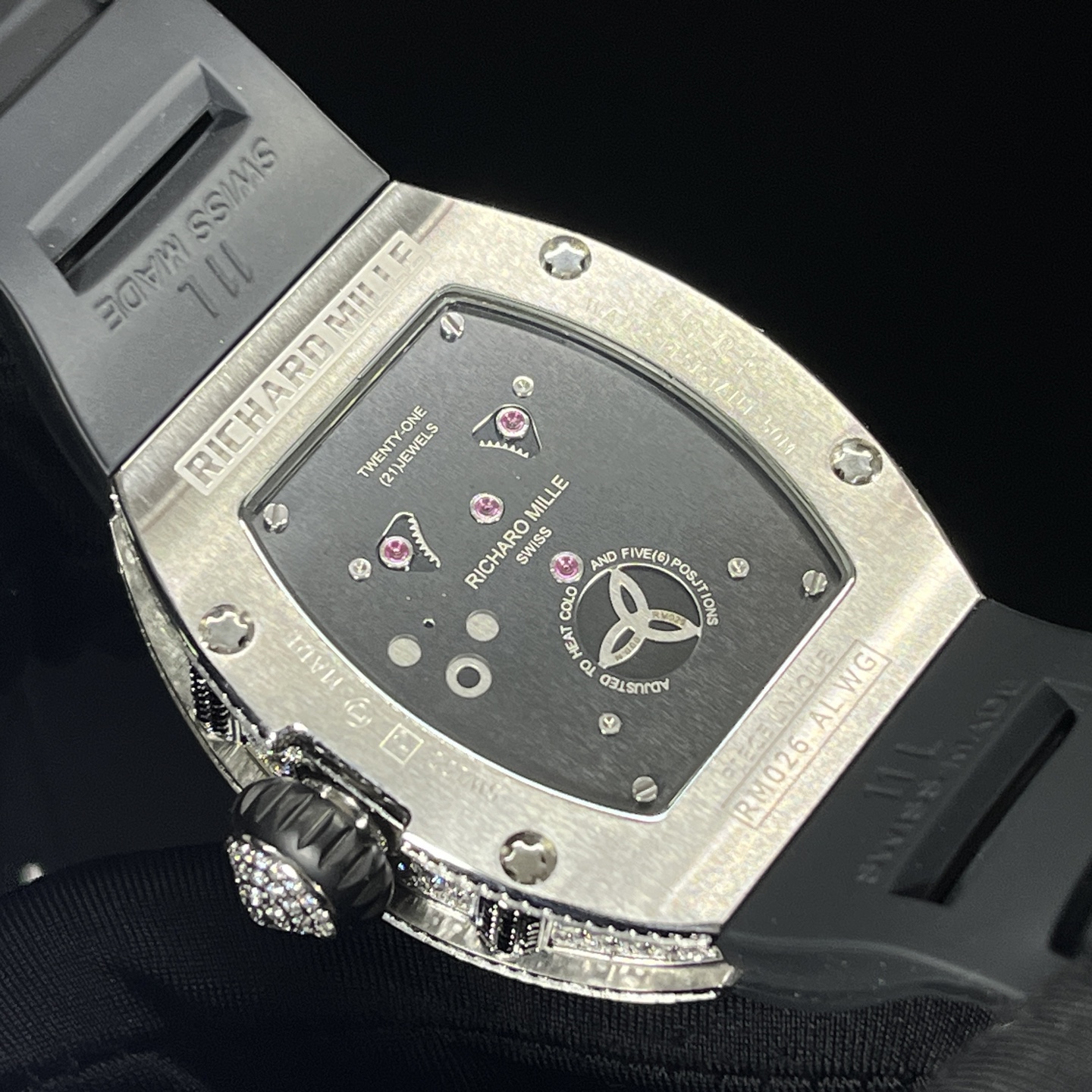 Richard Mille RM 26-01 Panda Diamond "Diamond Crusher" Replica Watch Women - Back View