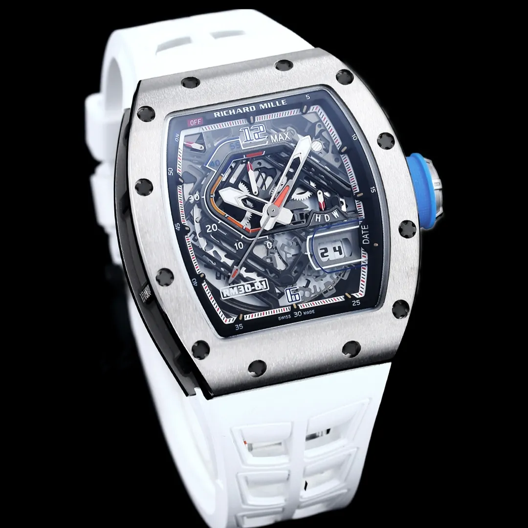 Richard Mille RM30-01 Titanium Automatic Skeleton Watch 40x50x16mm Replica Watch - Left Side