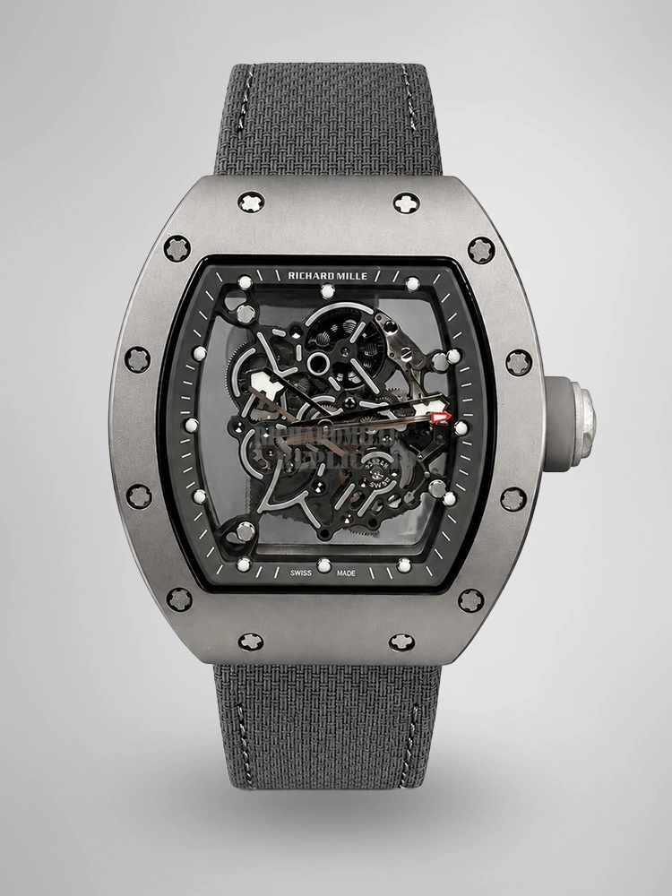 Richard Mille RM055 Bubba Watson Super Clone Titanium Skeleton Dial Gray Nylon Strap BBR Factory - Main Image