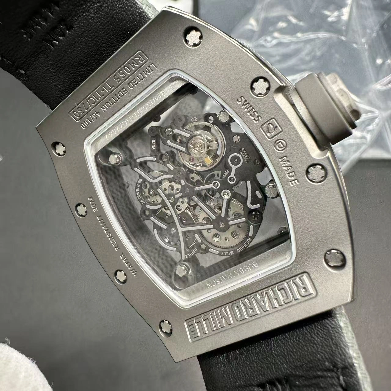 Richard Mille RM055 Bubba Watson Super Clone Titanium Skeleton