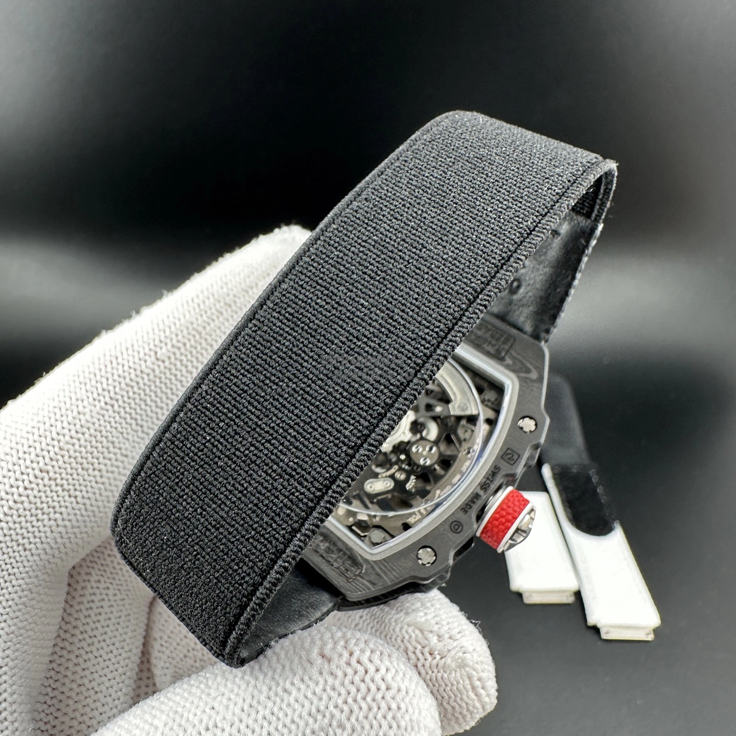 Richard Mille RM67-02 V3 Super Clone Sebastien Ogier Ultra Thin Black Carbon Replica Watch - Strap
