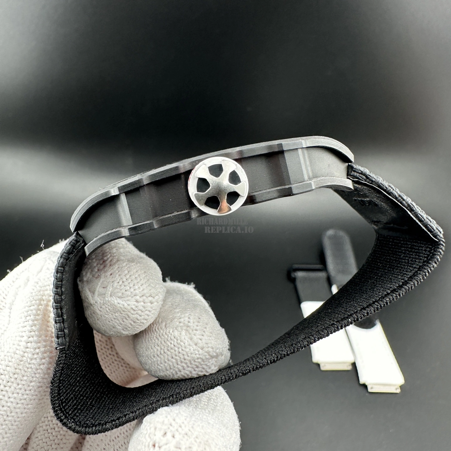 Richard Mille RM67-02 V3 Super Clone Sebastien Ogier Ultra Thin Black Carbon Replica Watch - Right side