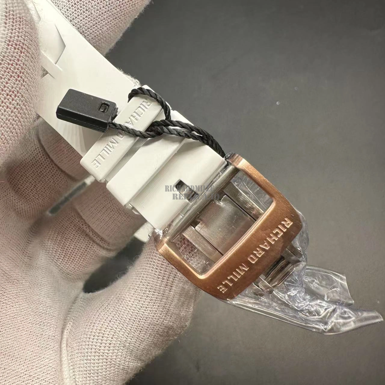 Replica Richard Mille RM 11-03 Full Rose Gold Skeleton Chronograph 7750 Automatic White Rubber Strap - Buckle