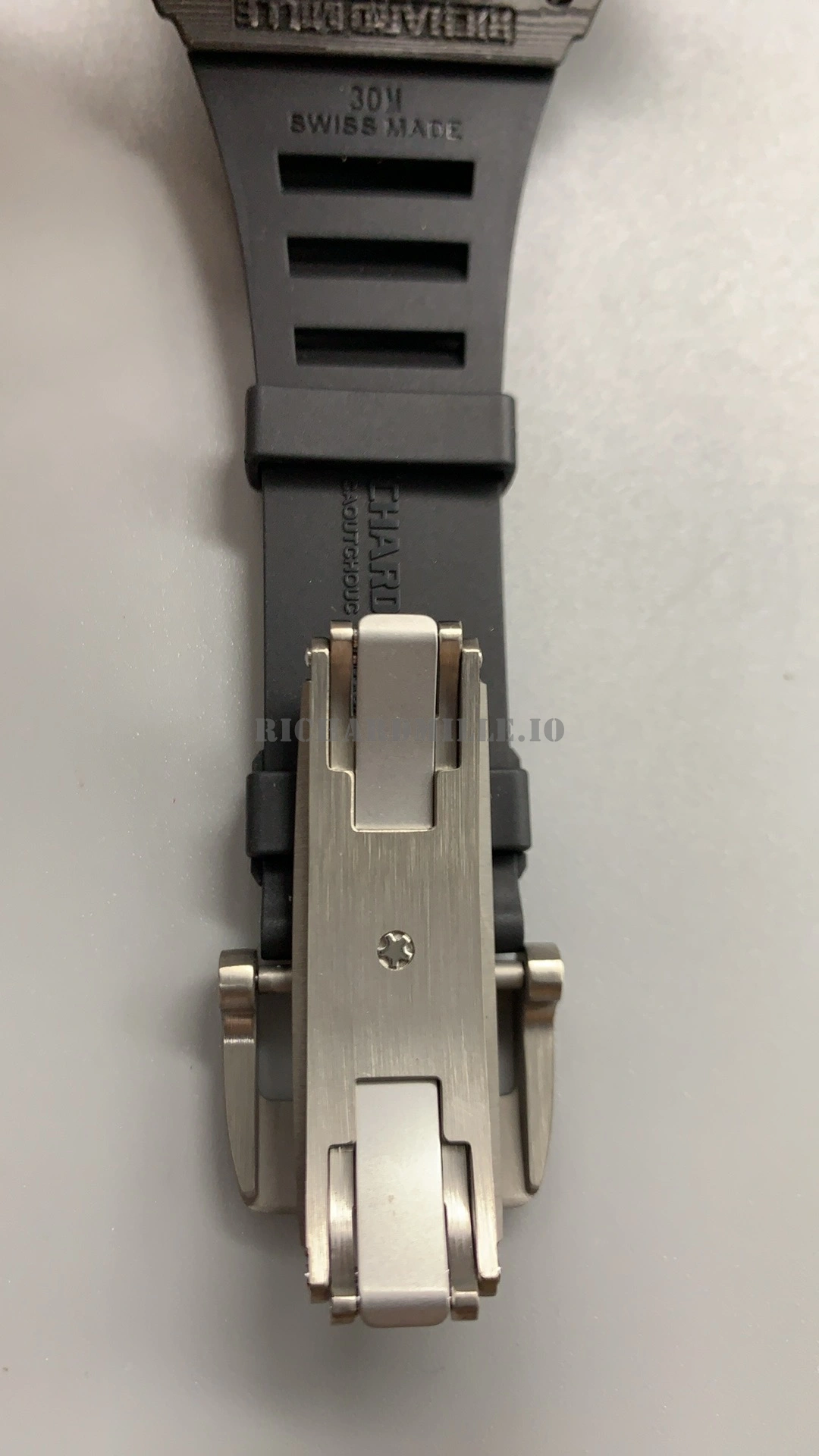 Richard Mille RM 35-02 Rafael Nadal Super Clone Carbon Fiber APS Replica Watch - Buckle Detail 1