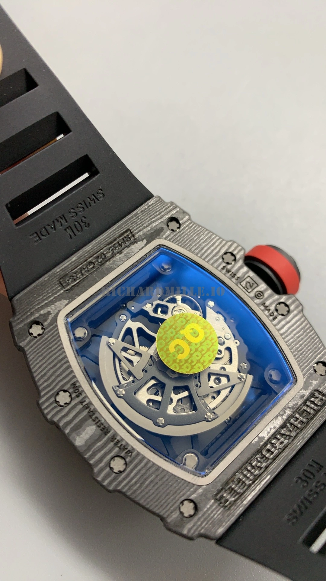 Richard Mille RM 35-02 Rafael Nadal Super Clone Carbon Fiber APS Replica Watch - Back View