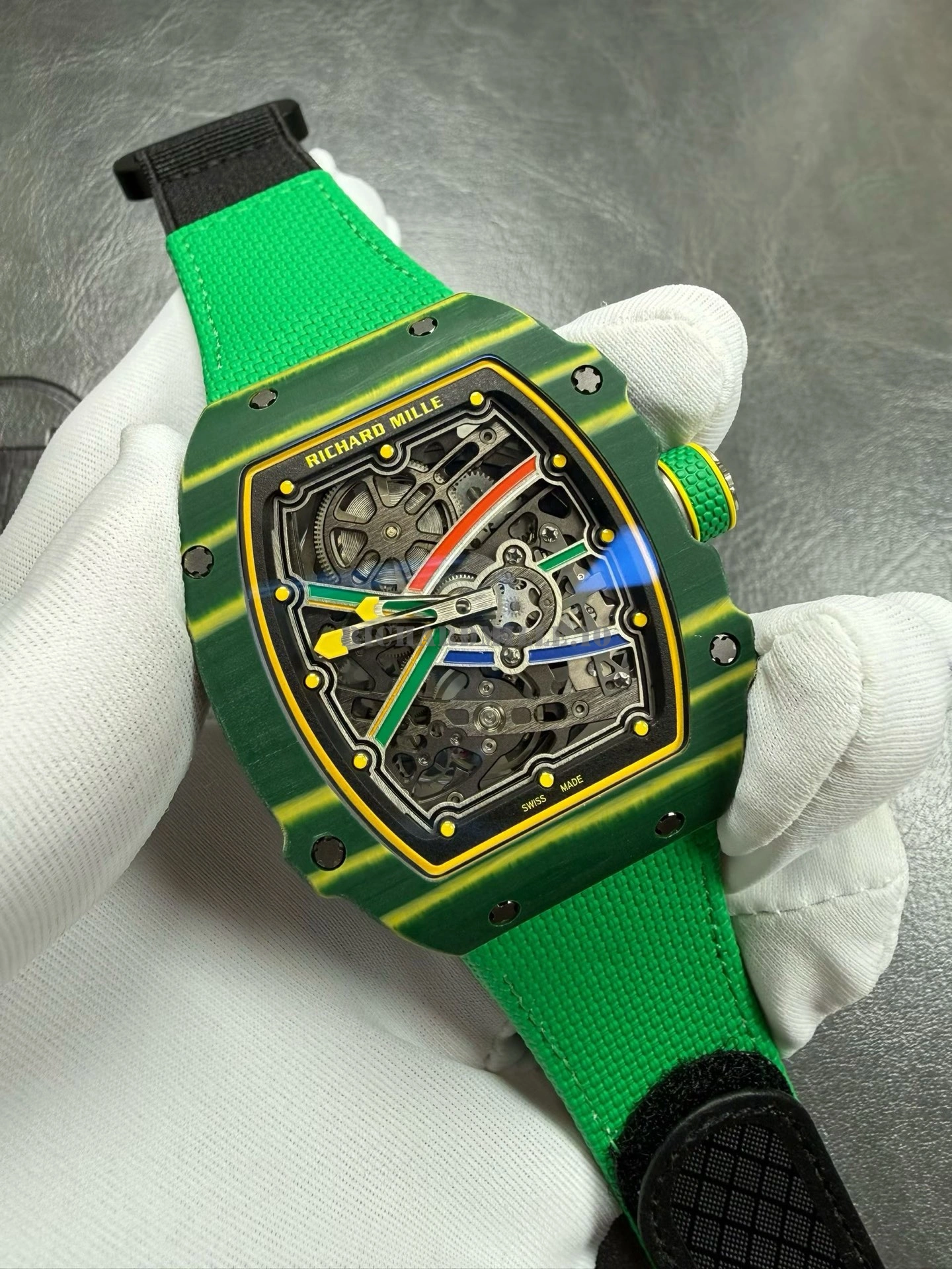 リカルド　無印 Richard Mille RM 67-02 Brazilian Green NTPT Quartz TPT Super Clone