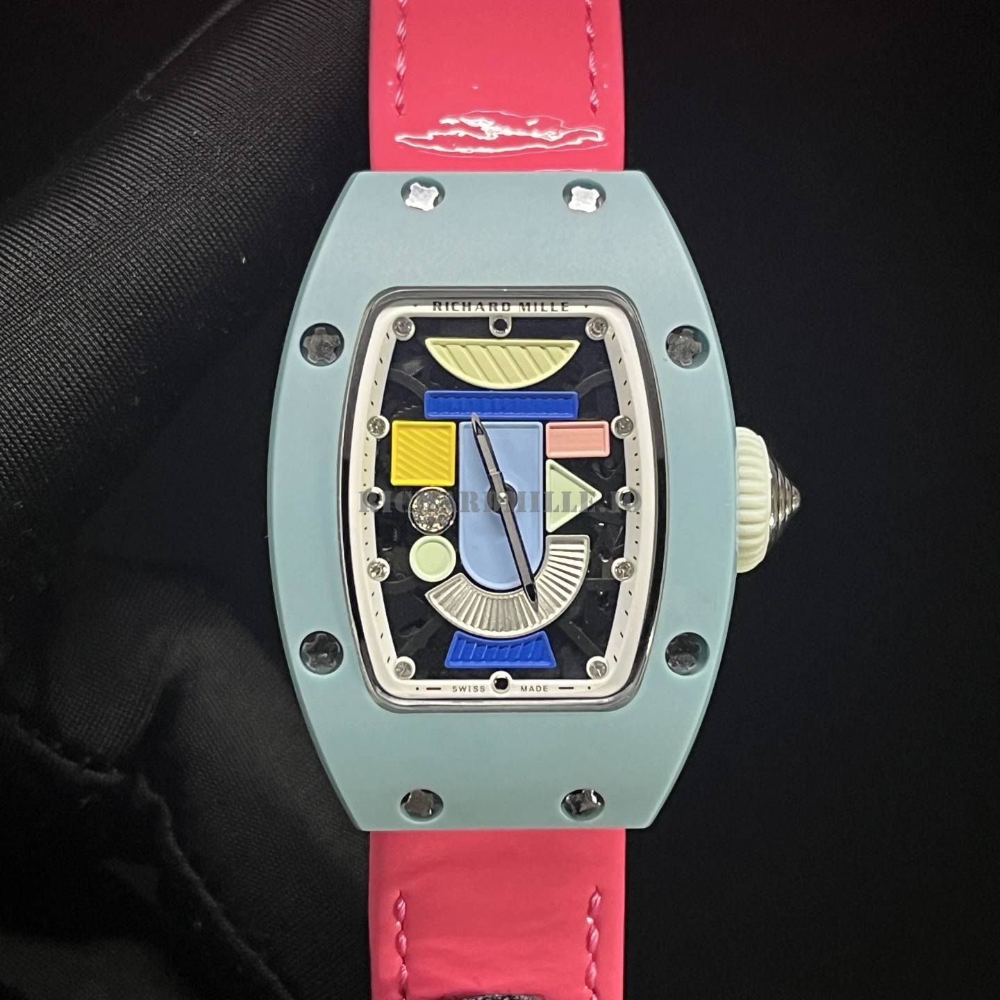 Richard Mille RM 07-01 Coloured Ceramics Powder Blue Super Clone 2026 New Star Celebrity Watch - Front View
