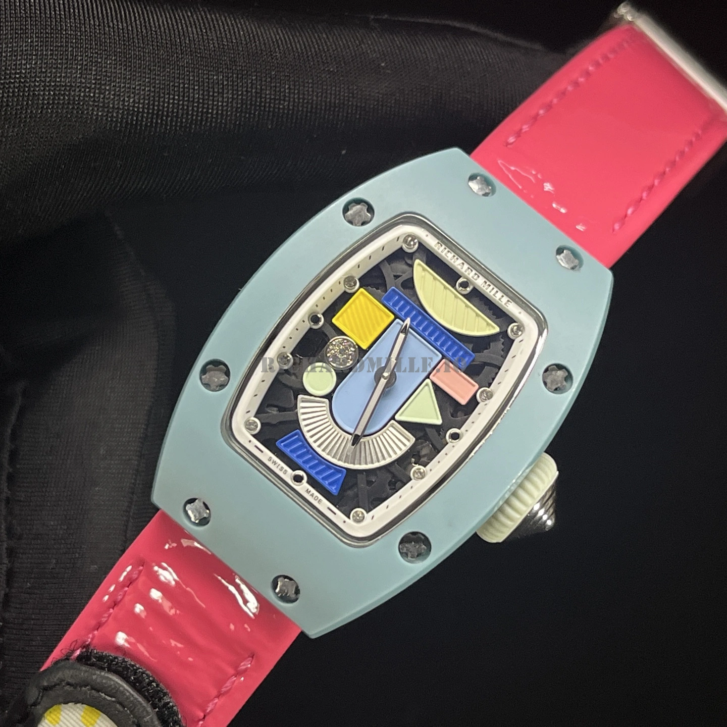 Richard Mille RM 07-01 Coloured Ceramics Powder Blue Super Clone 2026 New Star Celebrity Watch - Dial Detail 3
