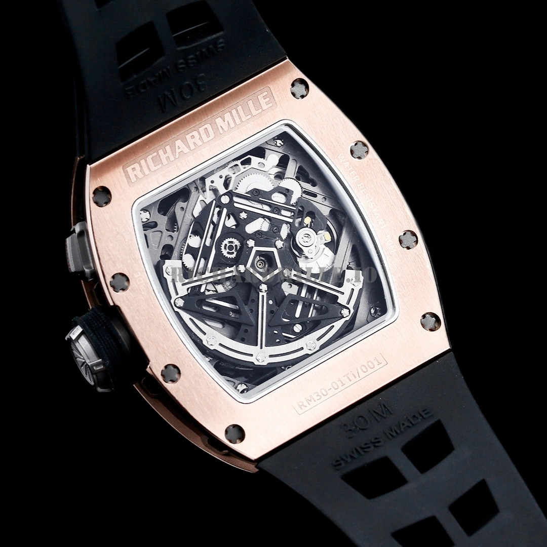 Richard Mille RM 30-01 Rose Gold Titanium Automatic Replica Watch - Back View

