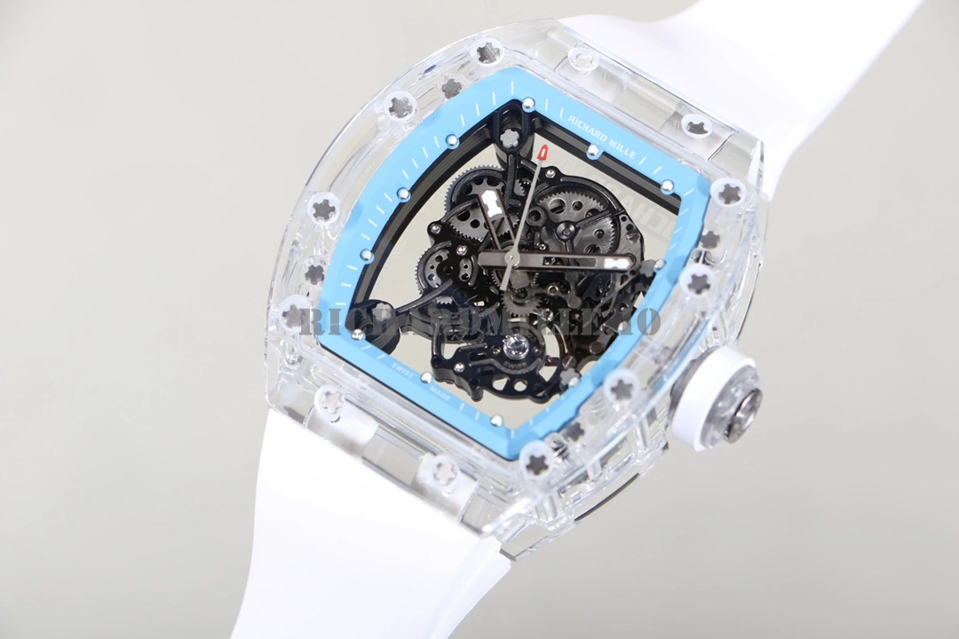 Richard Mille RM 055 Super Clone - Crystal Case White Rubber 51mm - Dial Detail 2
